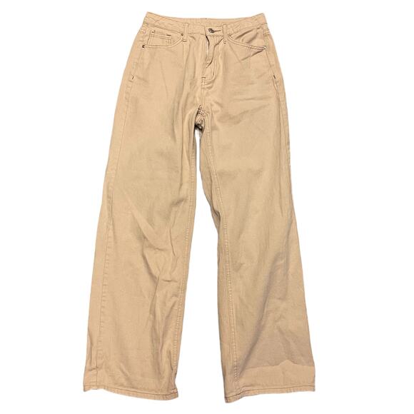 Shein Khaki Straight Leg Pants Jeans Size Small - Picture 1 of 5